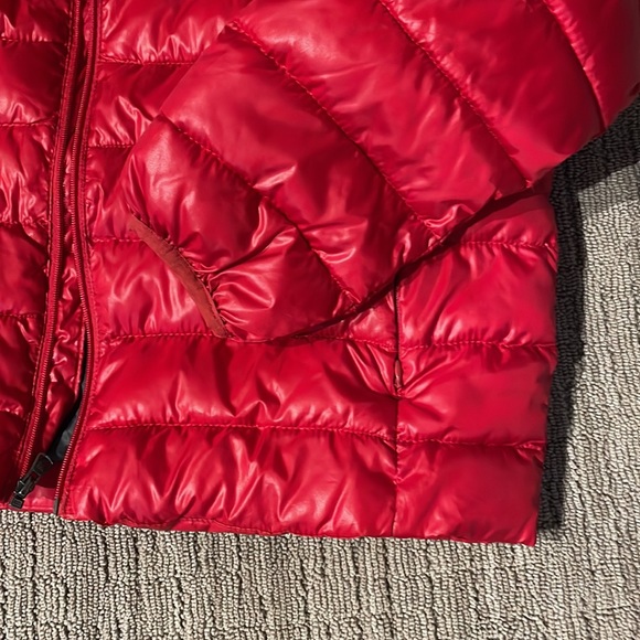 Mossimo Supply Co red puffer coat jacket thin packable pockets L - Picture 2 of 3